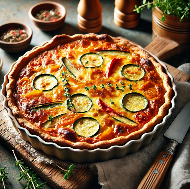 Quiche aux légumes et fromage