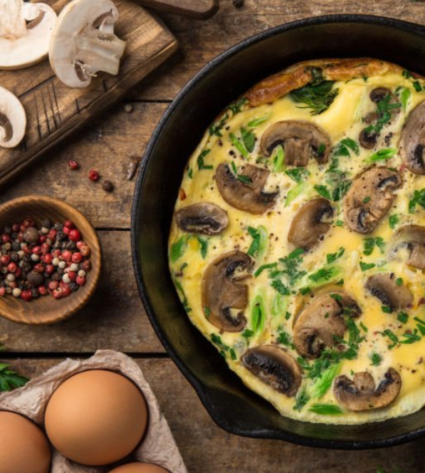 Omelette aux champignons express