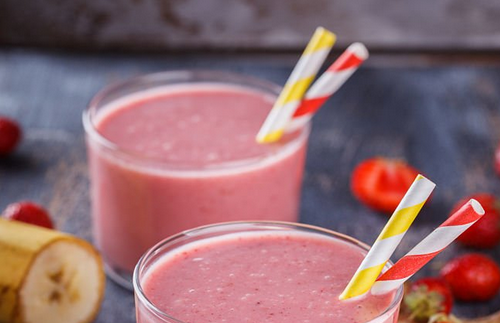 Smoothie banane-fraise