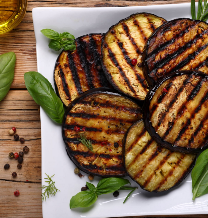 Aubergines grillées au four