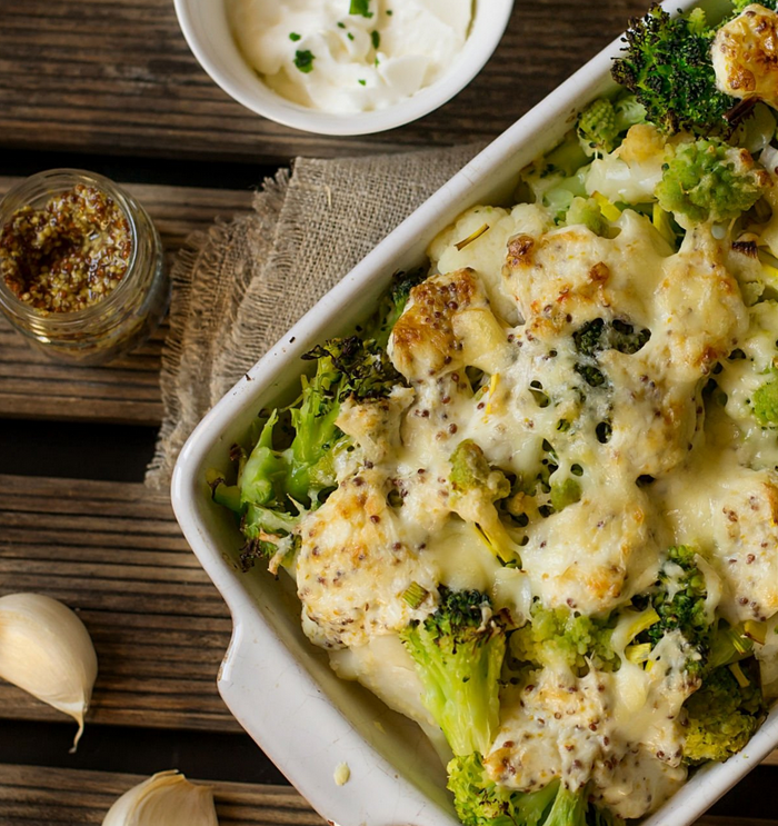 Gratin de brocolis et pommes de terre