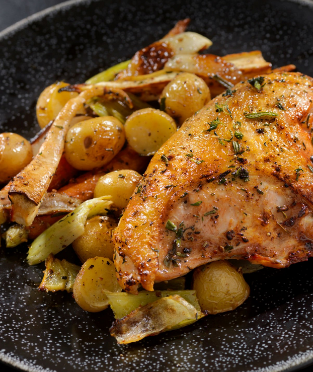 Poulet rôti aux herbes