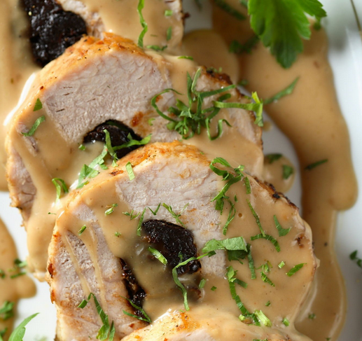 Rôti de porc aux pruneaux