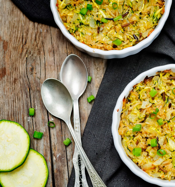 Gratin de courgettes et riz