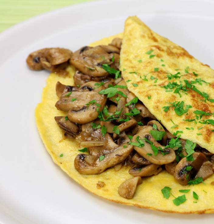 Omelette aux champignons