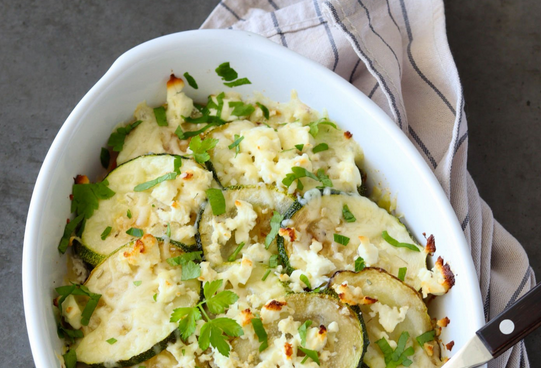 Gratin de courgettes et chèvre