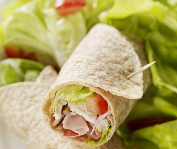Wrap dinde fromage en 5 min