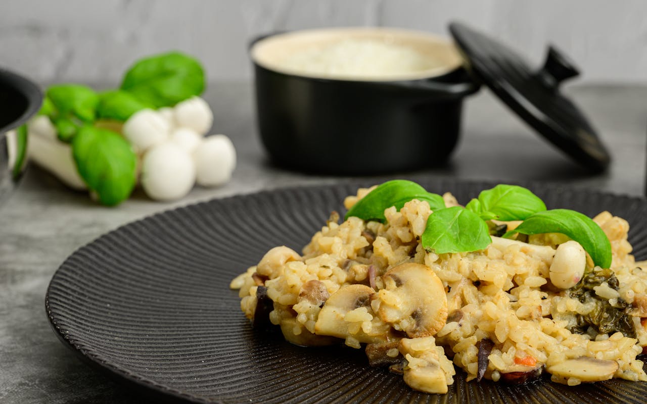 Risotto Crémeux aux Champignons et au Parmesan