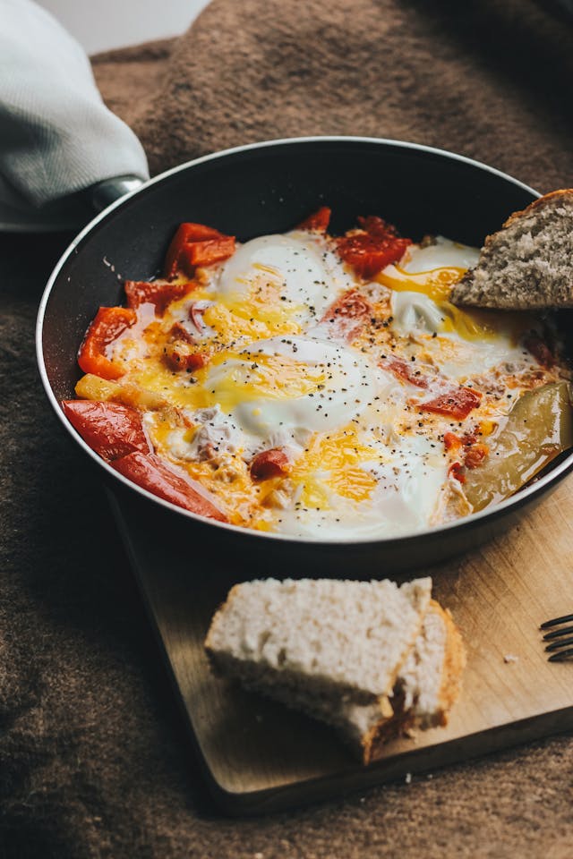 Œufs cocotte au fromage